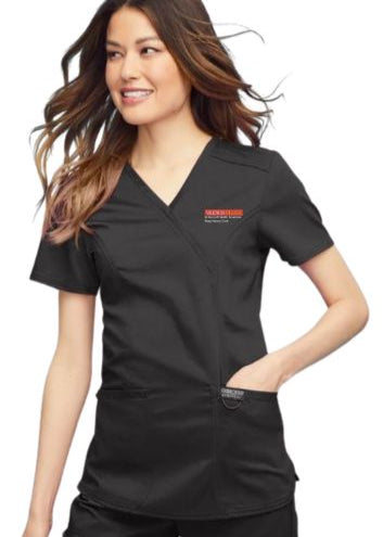 Female Valencia College Respiratory Care Program Pewter Scrub Top