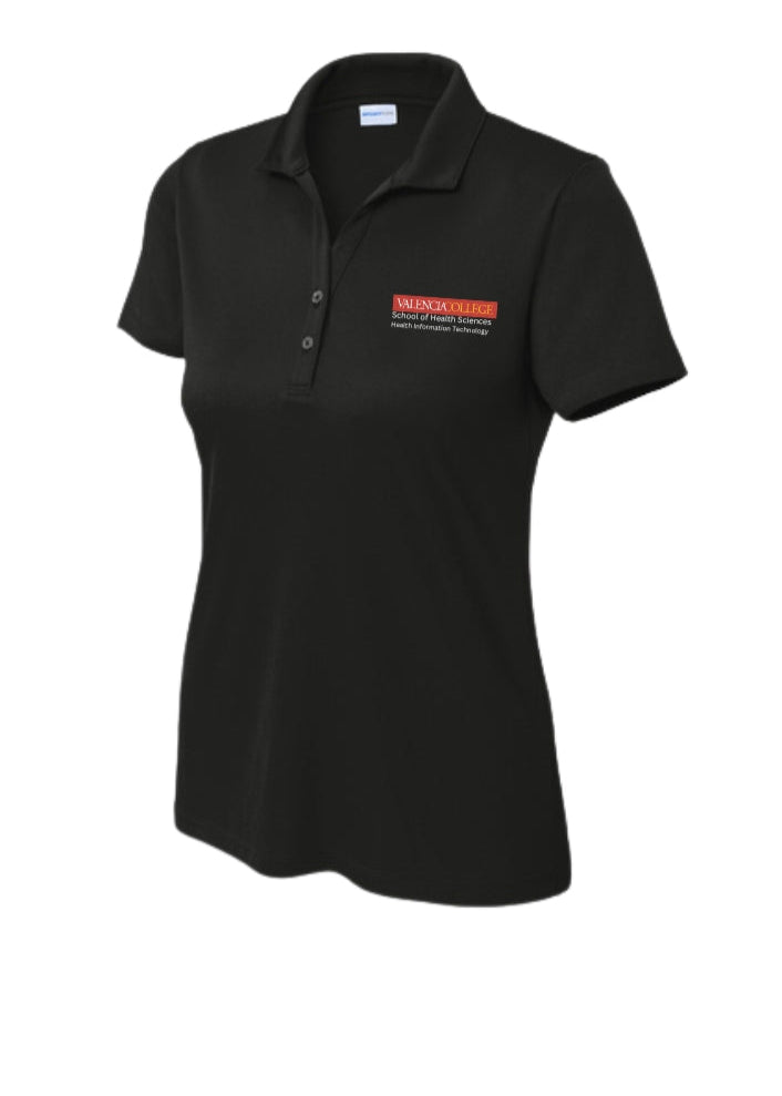 Female Valencia College Health Information Technology Program Black Polo