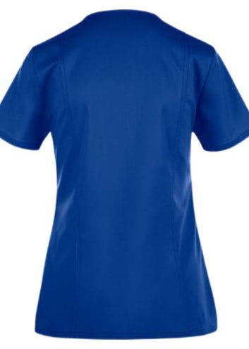 Female Valencia College Senior Radiography Program Royal Blue Scrub Top