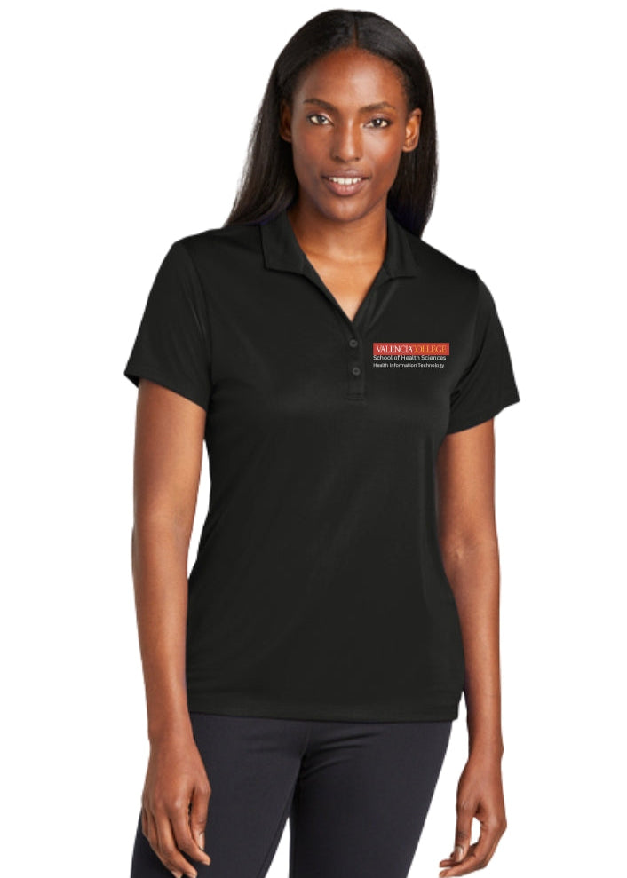 Female Valencia College Health Information Technology Program Black Polo