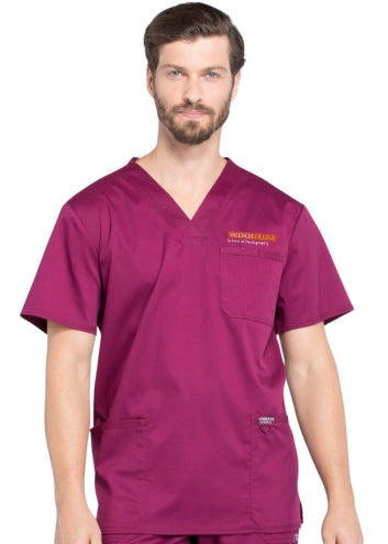 Male Valencia College Radiography Junior Program Wine Scrub Top