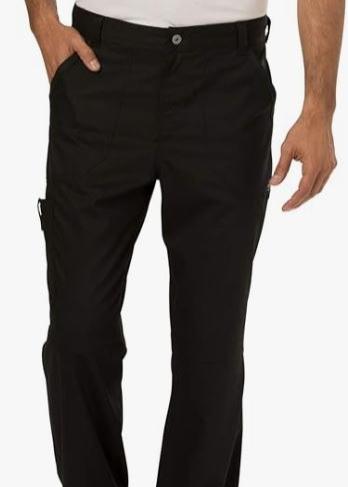 Male Valencia College Black Scrub Pants