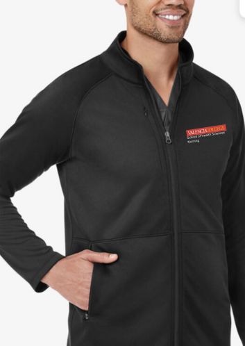 Male Valencia College Black Fleece Jacket