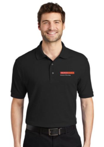 Male Valencia College Black Polo